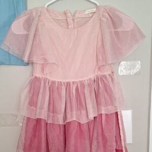 Mini Boden Pink Layered Kids Formal Dress